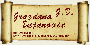Grozdana Dujanović vizit kartica